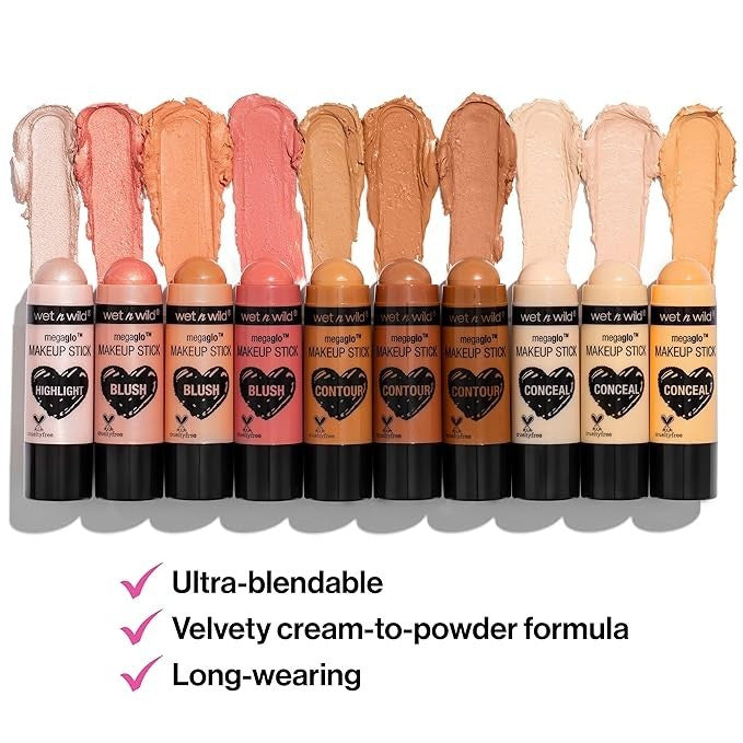 Wet n Wild MegaGlo Makeup Stick Concealer Contour & Highlight - Follow Your Bisque