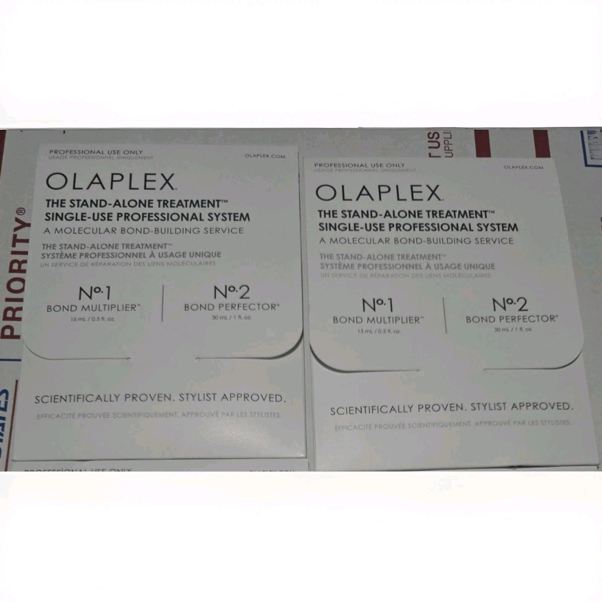 Olaplex Hair Treatment N° 1 & N° 2 - Salon-Strength Bond Repair, 1 Oz & 0.5 Oz Set
