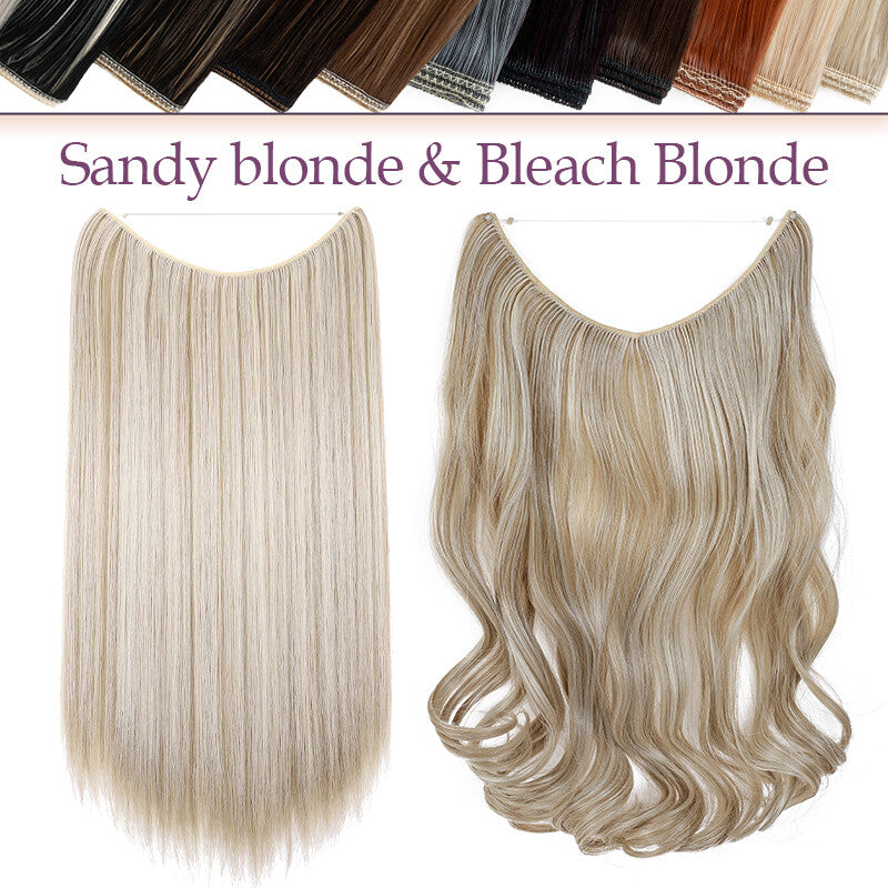 Natural Real Hair Extensions Wire-In Thick Wavy or Straight 20-24 Inch