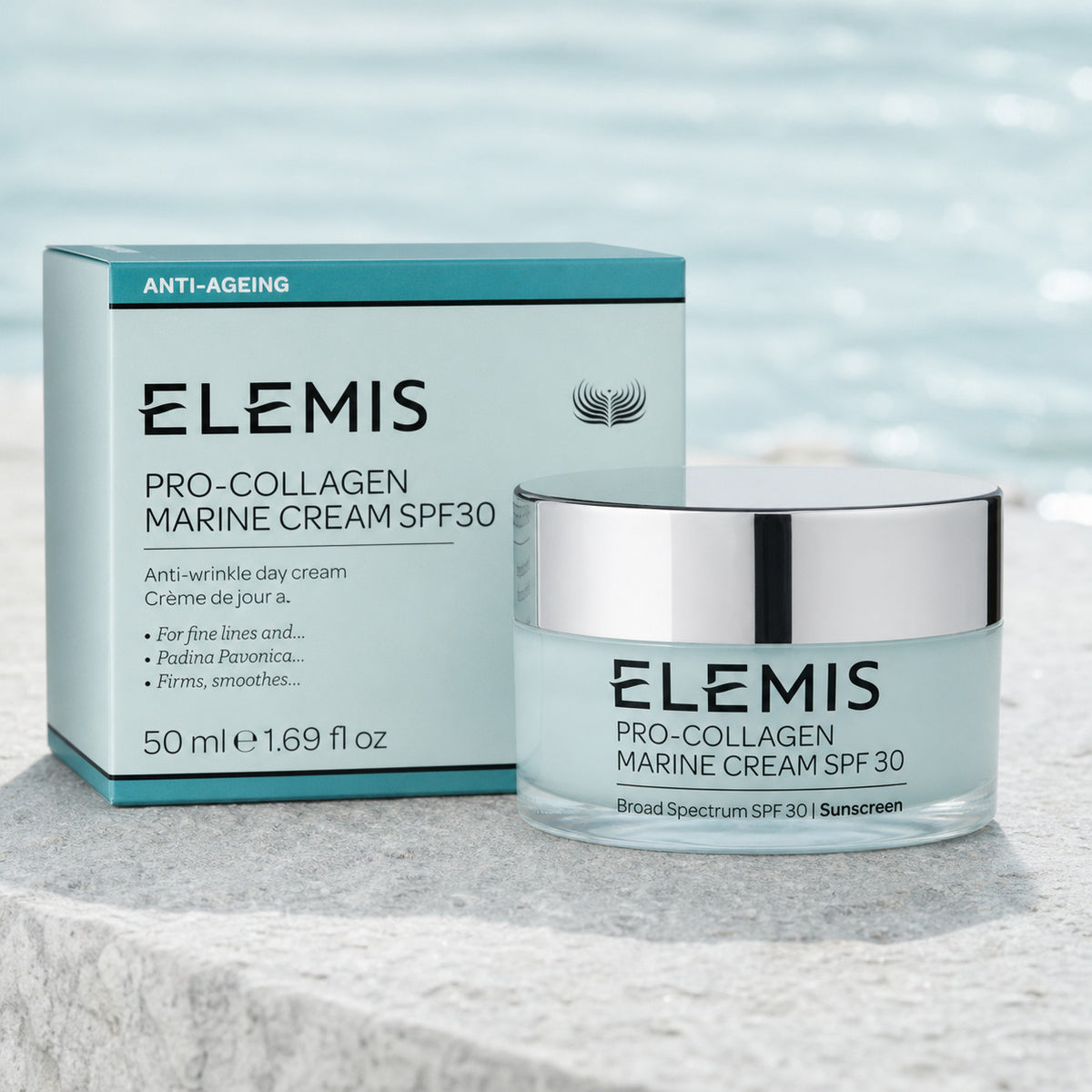 Elemis Pro-Collagen Marine Cream SPF 30 Moisturizer 50ml - Anti-Aging Sun Protection