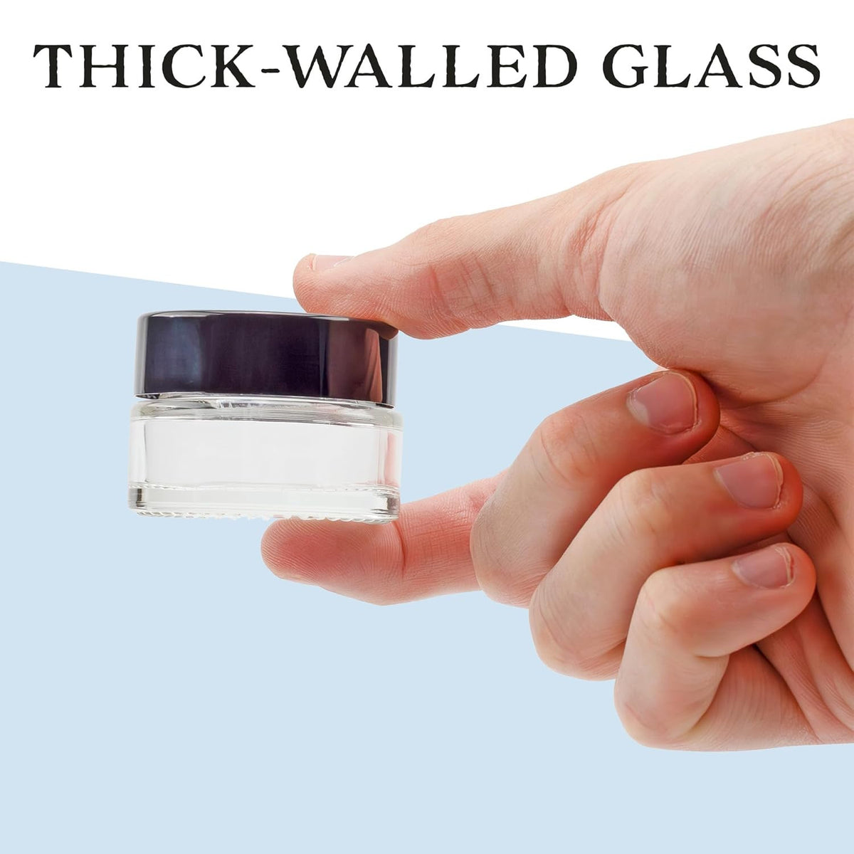 15ml Clear Glass Cosmetic Jars - Pack of 12 for Balms, Creams & Travel