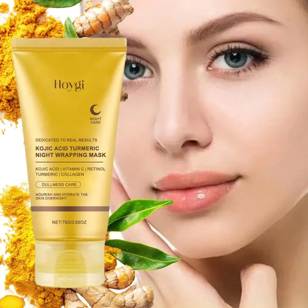 Kojic Acid Turmeric Collagen Night Mask for Brightening & Hydration - 75g