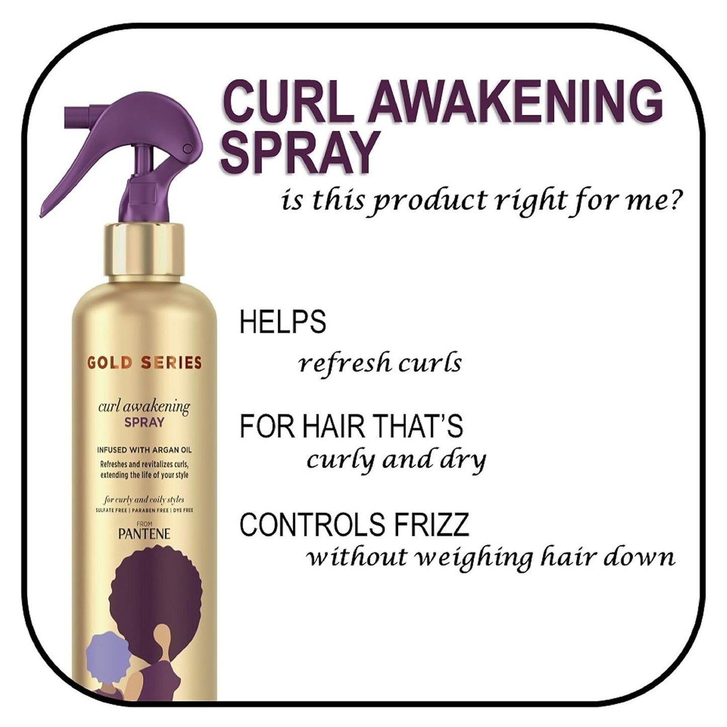Curl Awakening Hair Spray for Curly & Coily Hair with Argan Oil - Set of 2