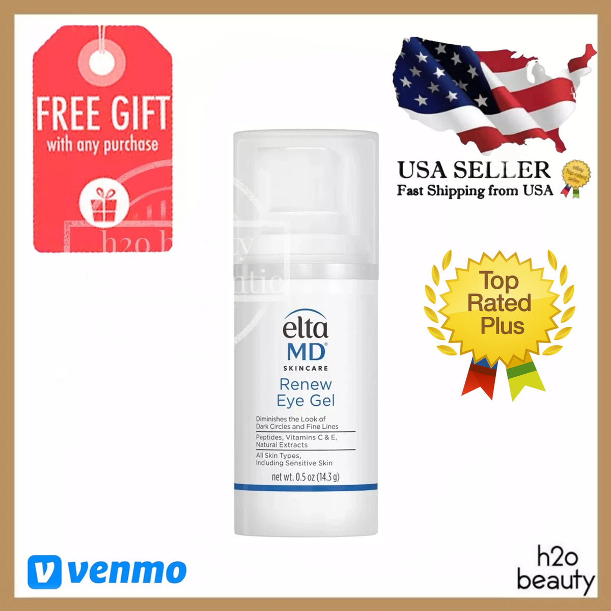 EltaMD Renewal Eye Gel - Brightening, Anti-Puffiness, Hydrating, Safe for Sensitive Skin