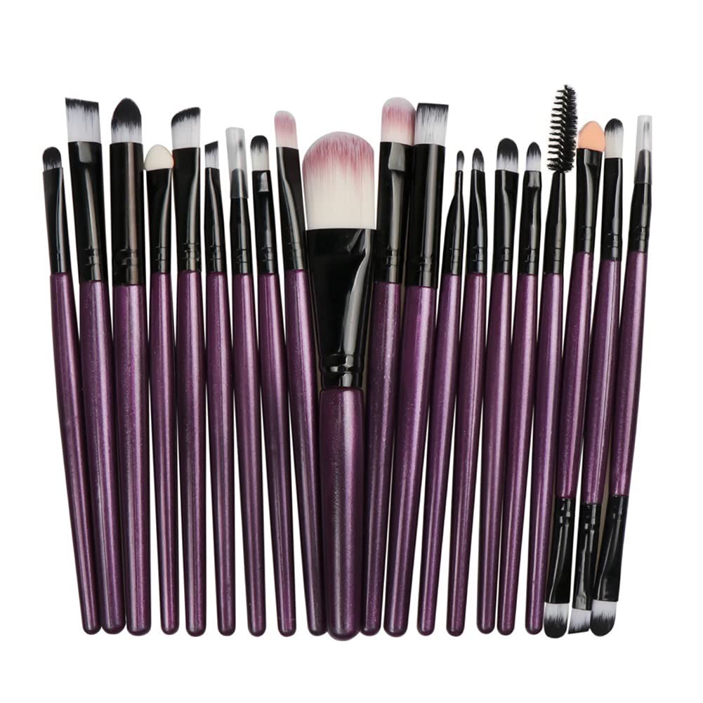 20-Piece Professional Makeup Brush Set for Face Eyes Lip Cosmetics