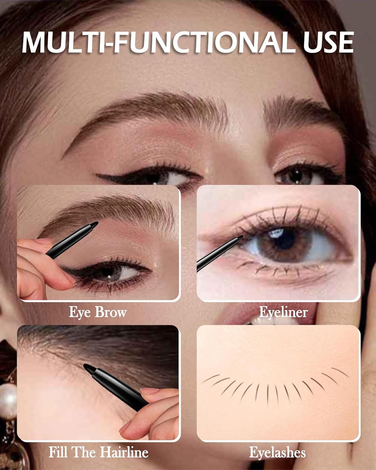 Waterproof Gel Eyeliner Pencil for Mature Women - Long Lasting, Smudge-Proof