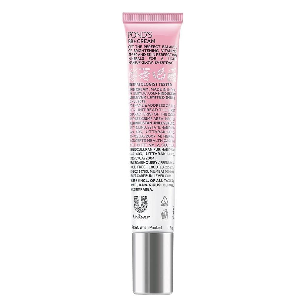 BB Cream Light Coverage SPF 30 PA++ - Natural Shade, 18g Makeup Foundation
