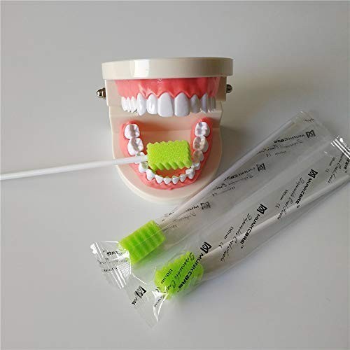 Disposable Dentifrice Mouth Cleaning Swabs - 250 Individually Wrapped, Green