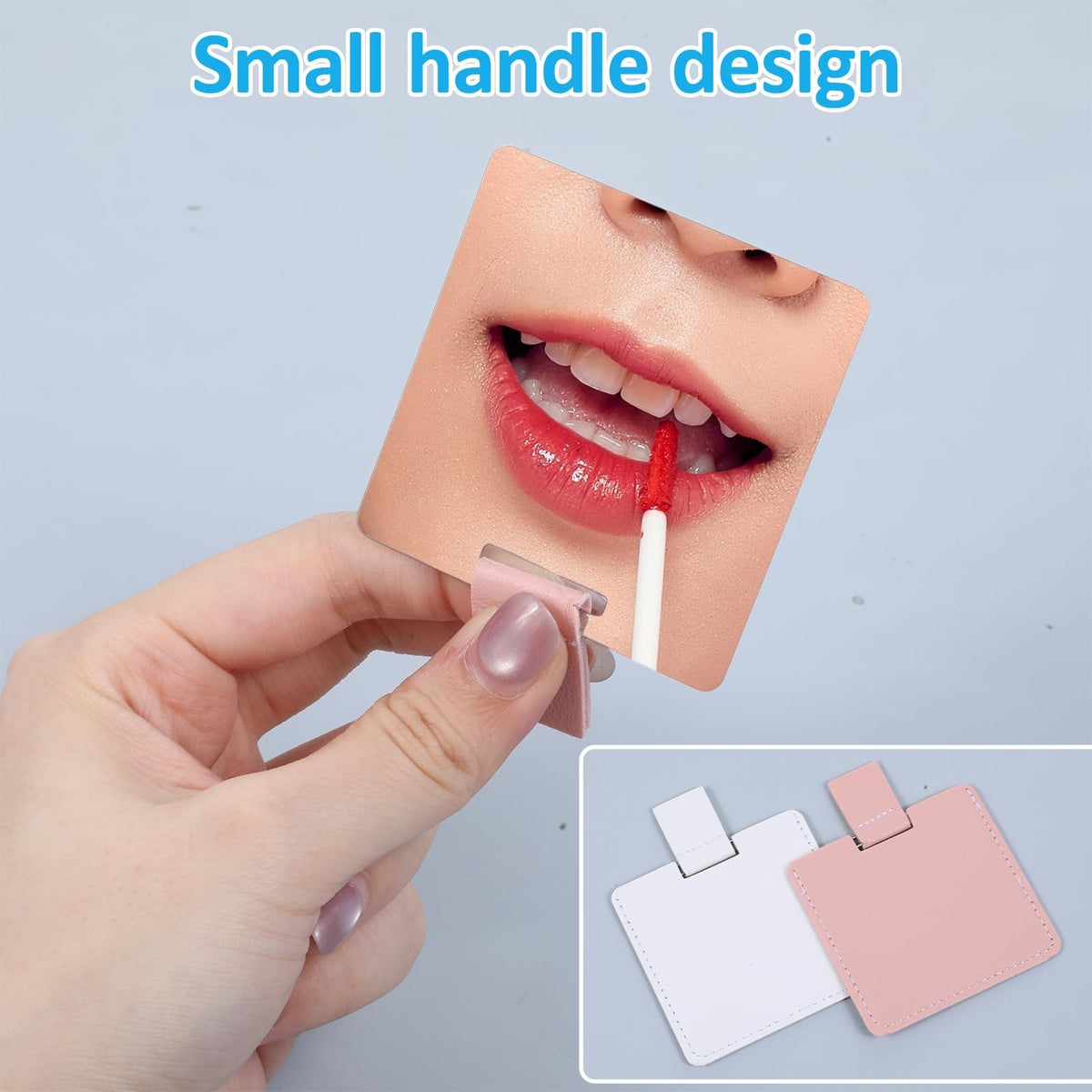3 Pack Portable Folding Pocket Mirrors - Small Compact Stainless Steel Travel Makeup Mirrors with Protective Covers