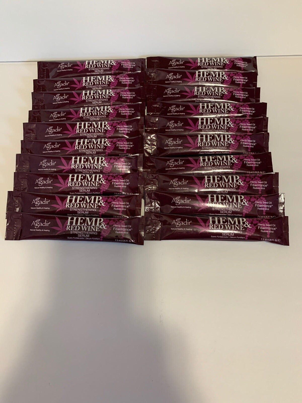 Travel Size Hemp & Red Wine Strengthening Serum Sample Packs - 20 pcs