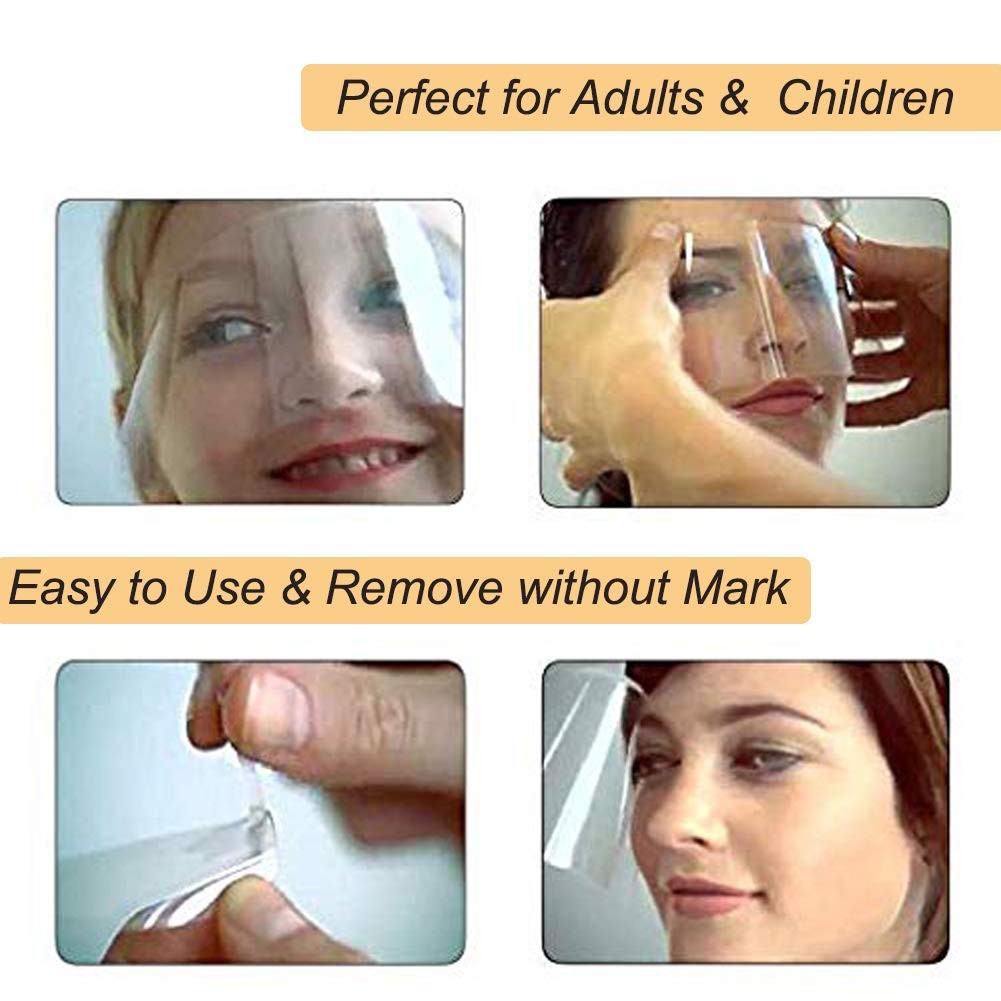 Disposable Face Shields for Microblading Makeup & Shower Protection - 100 Pack