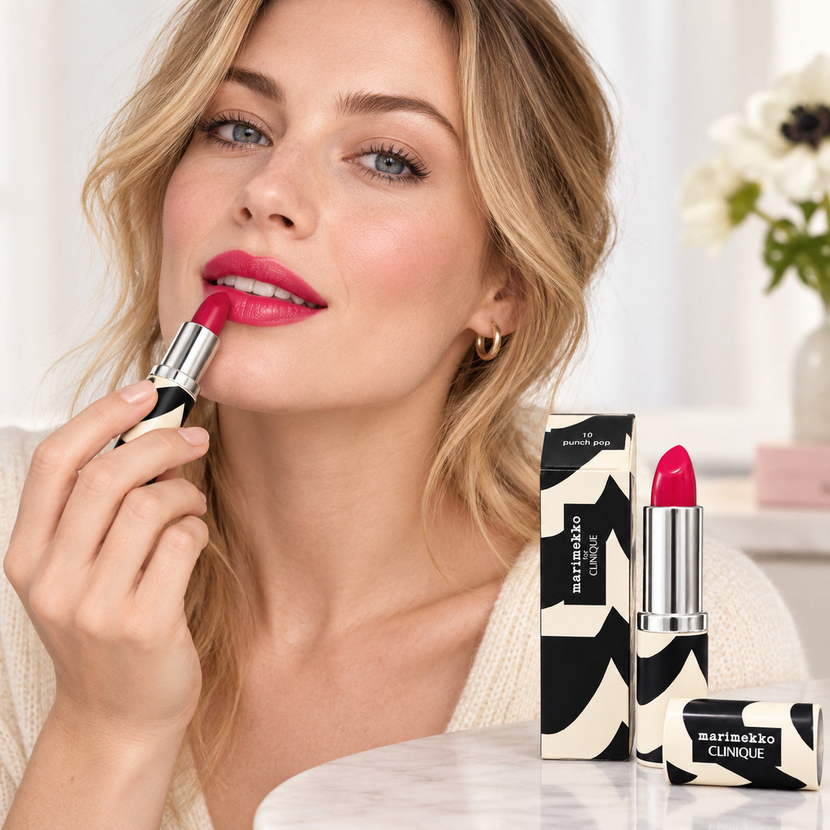 Lip Color and Primer Stick - Long-Lasting Hydrating Lip Makeup #10 Punch Pop