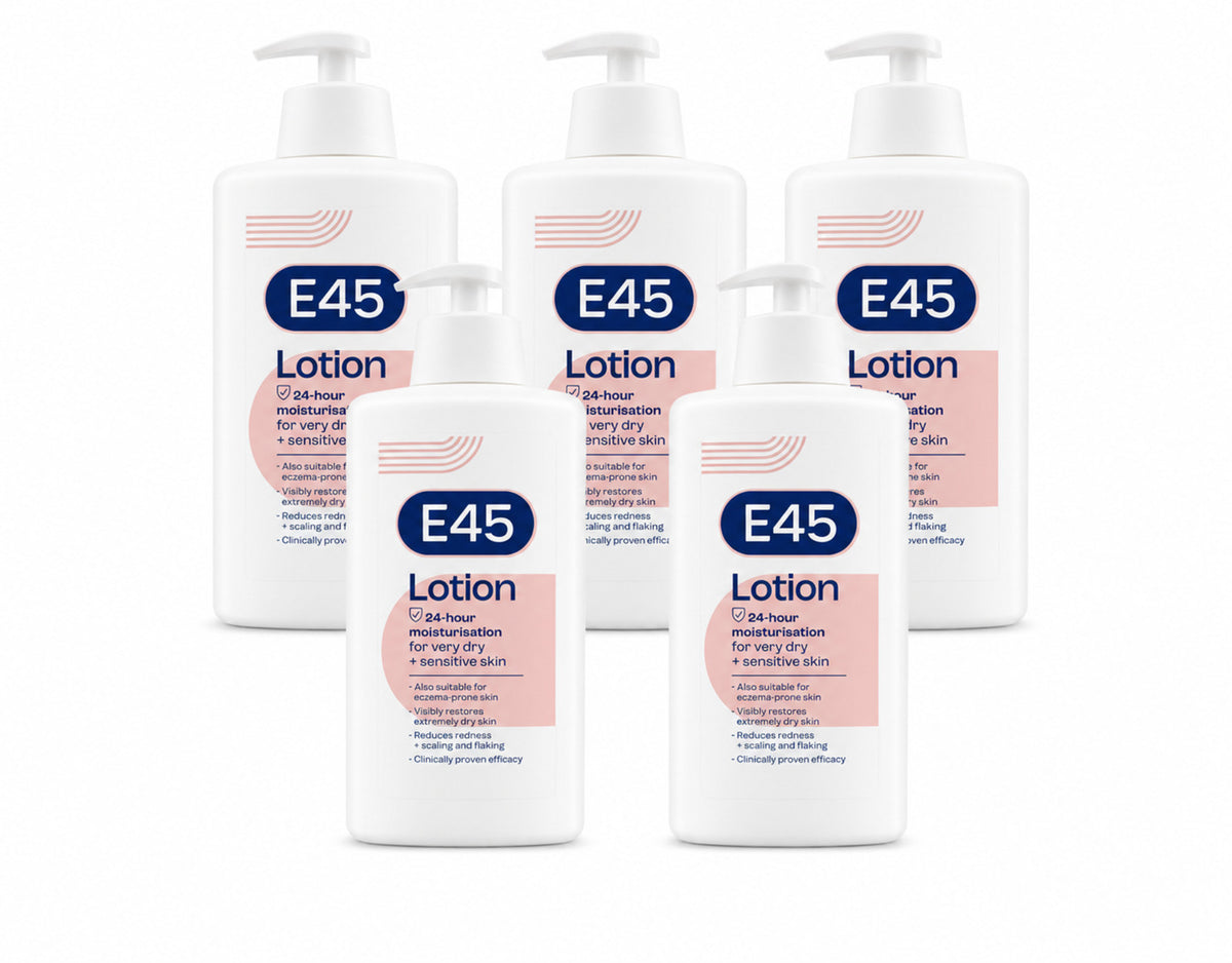 E45 Lotion 500ml Intensive Moisturizer Dry Skin - 5 Pack