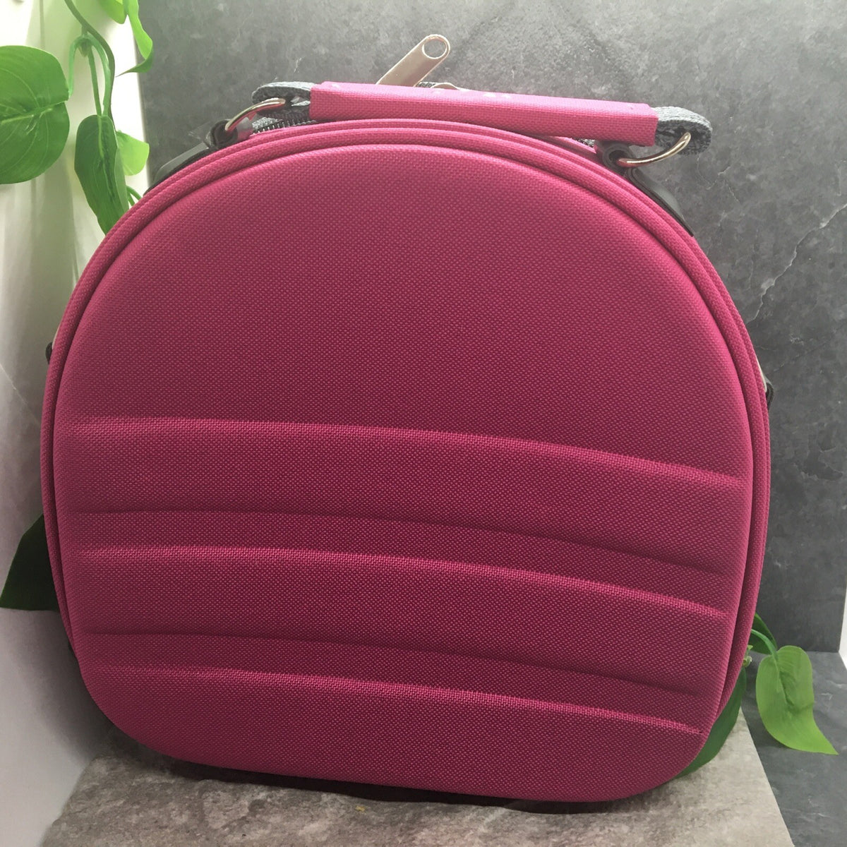 Pink Makeup Case with Handle and Straps - Travel Vanity Organizer