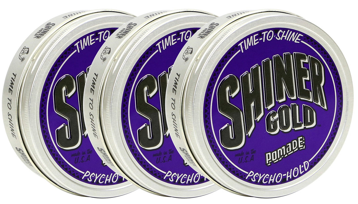 Heavy Hold Pomade 3 Pack - High Shine, Strong Styling for Thick & Wavy Hair
