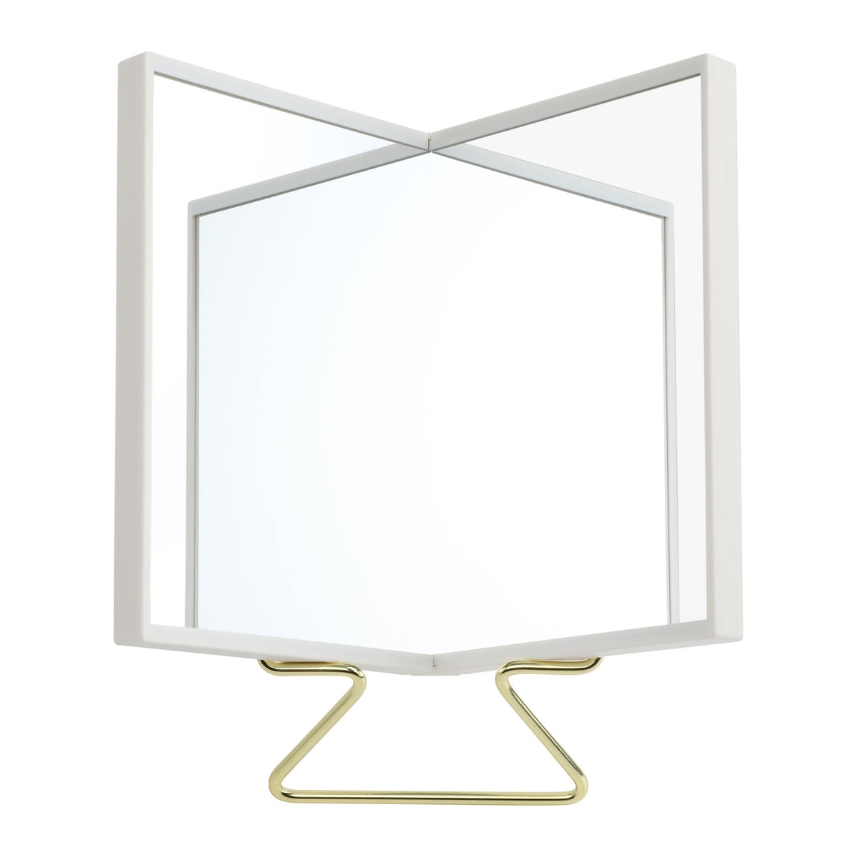 Non-Reversing Vanity Mirror with Stand - 9-Inch True Image Reflection, Slim Design