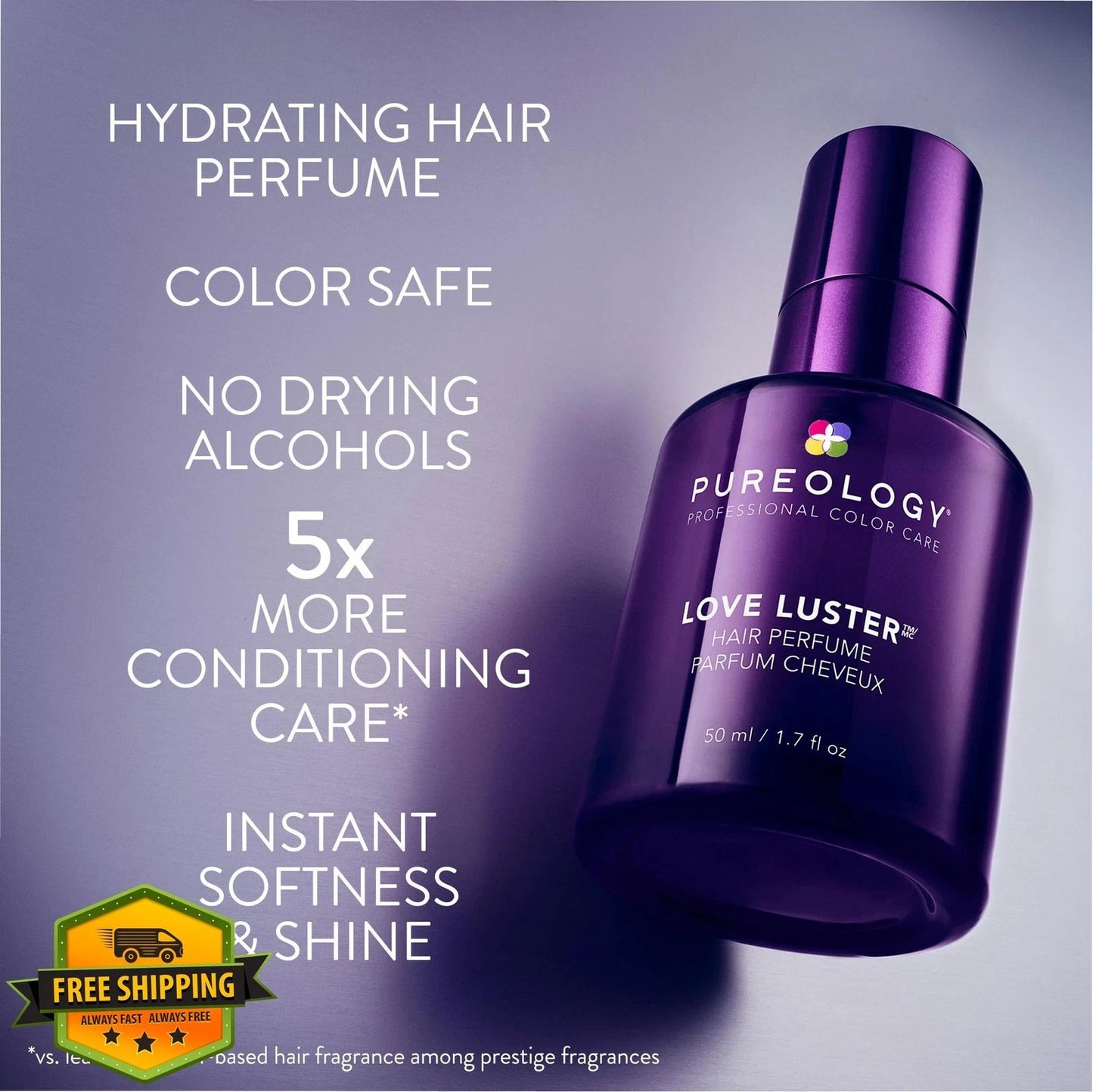 Hydrating Hair & Body Perfume - Pureology Love Luster™ 1.7 oz - Weightless, Alcohol-Free Fragrance