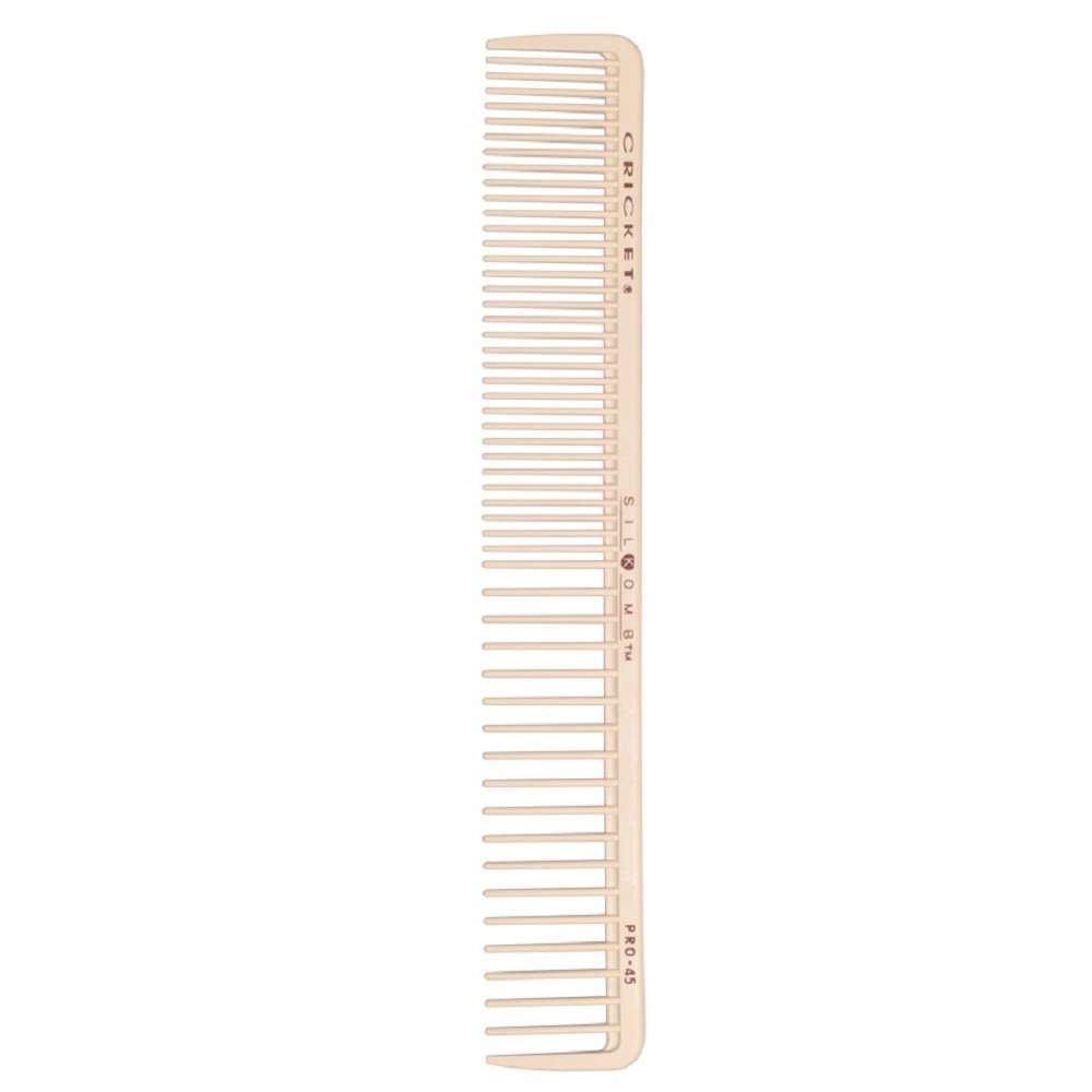 Cricket Silkomb Pro-45 All-Purpose Hair Comb - Silicone Injected, Antimicrobial