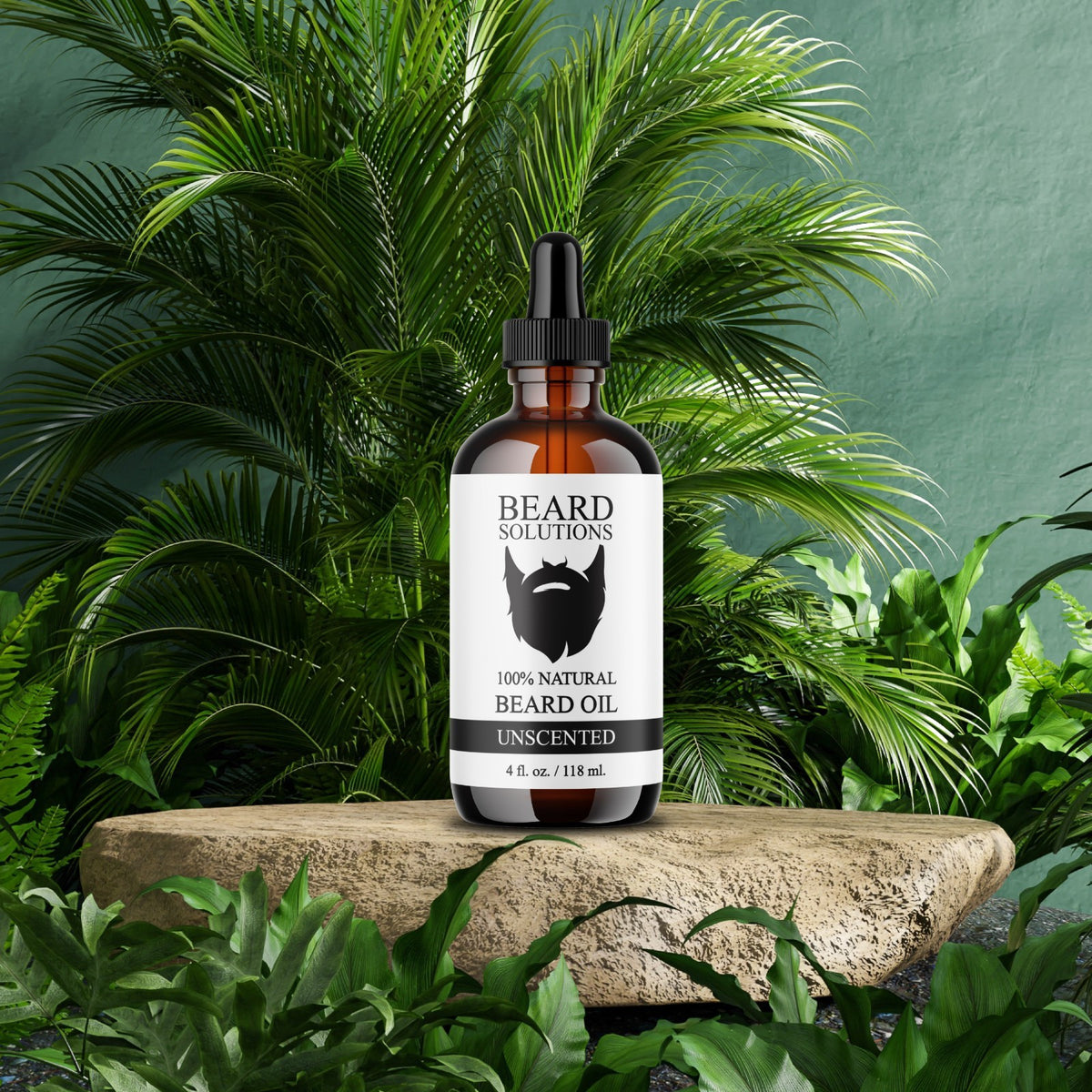 Unscented Beard Oil - 4 oz. Hair Growth Serum for Men, Nourishing & Hydrating