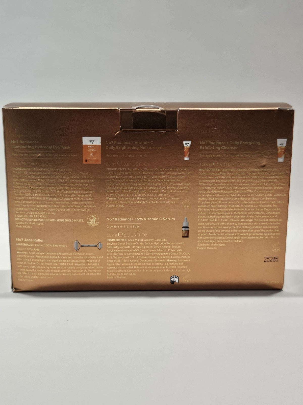 No7 Glowing Skin Collection - 5 Piece Skincare Set for Radiance