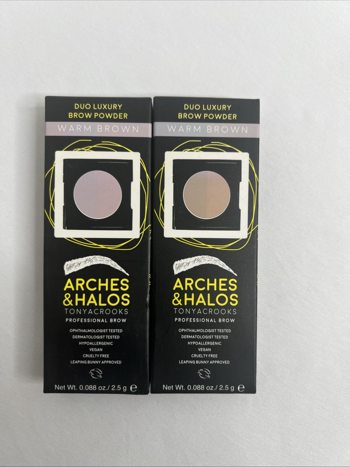 Pro Brow Building Powder Warm Brown (2 Pack) by Arches & Halos