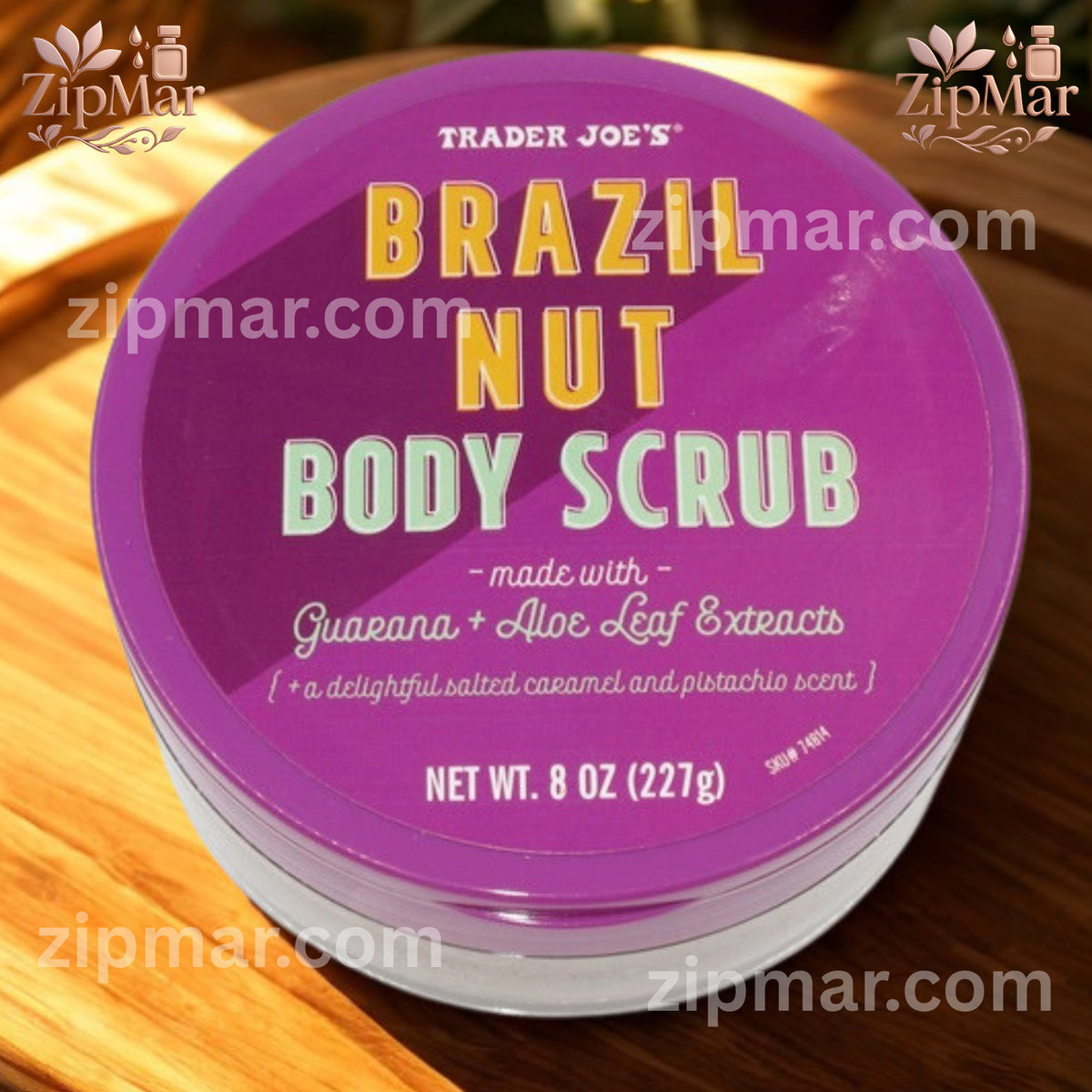 Trader Joes Brazil Nut Body Scrub 8.0floz Guarana Aloe Salted Caramel