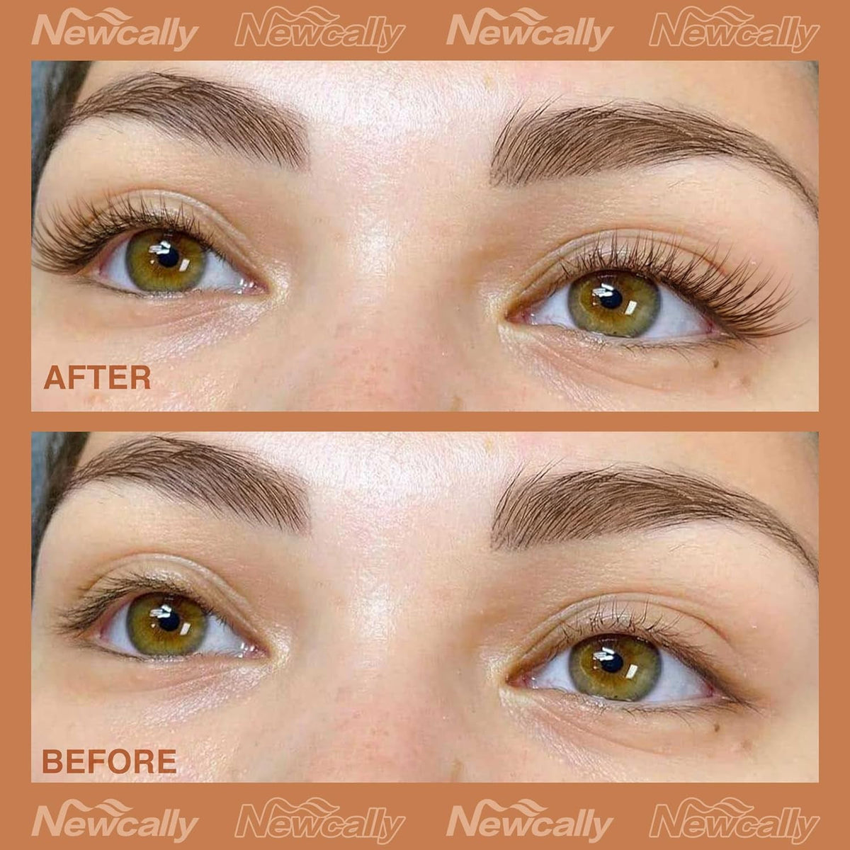 Brown False Eyelashes Natural Look Cat Eye Faux Mink Reusable 3D Volume