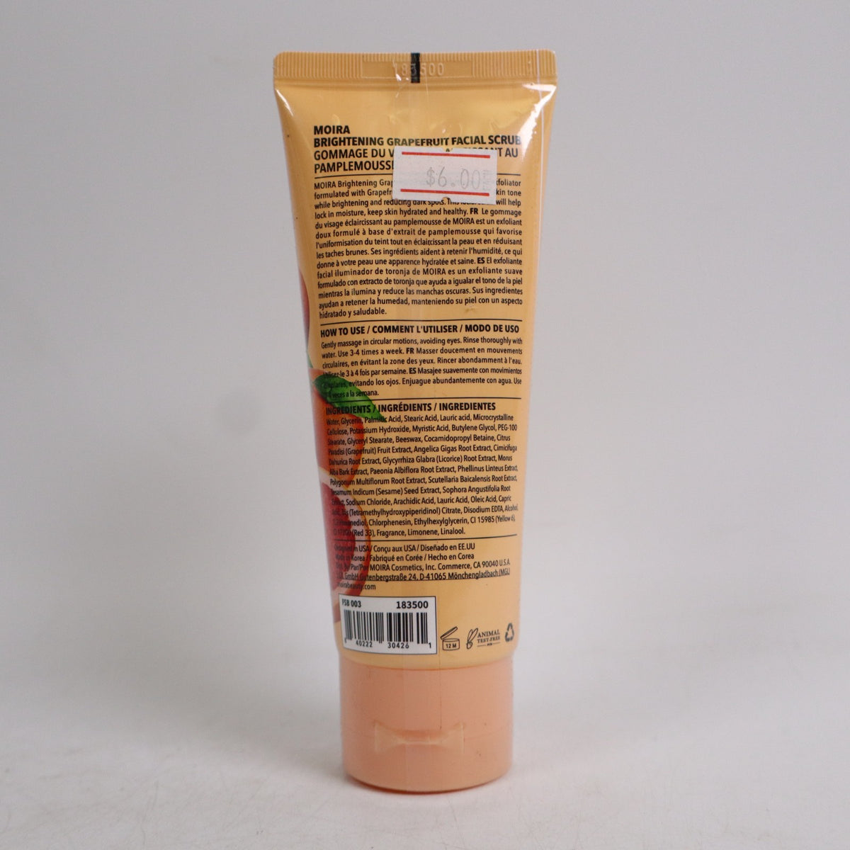 Moira Brightening Grapefruit Facial Scrub, Dark Spot & Restore 2.7 fl
