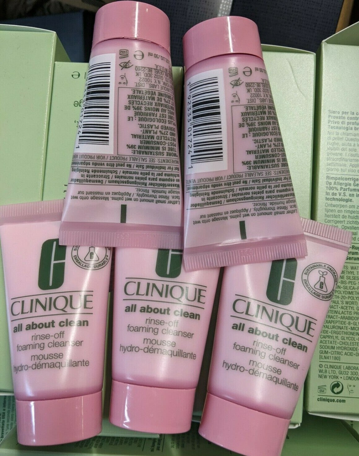 Travel Size Foaming Facial Cleanser Lot of 5 - Suitable for Oily Skin