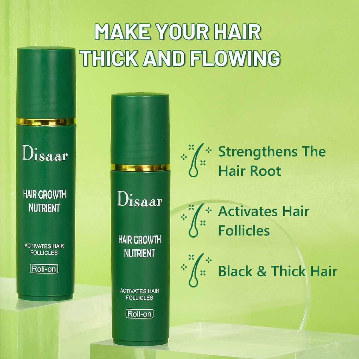 Hair Growth Oil with Ginseng & Castor Oil - 20ml Nourishing Hair Treatment