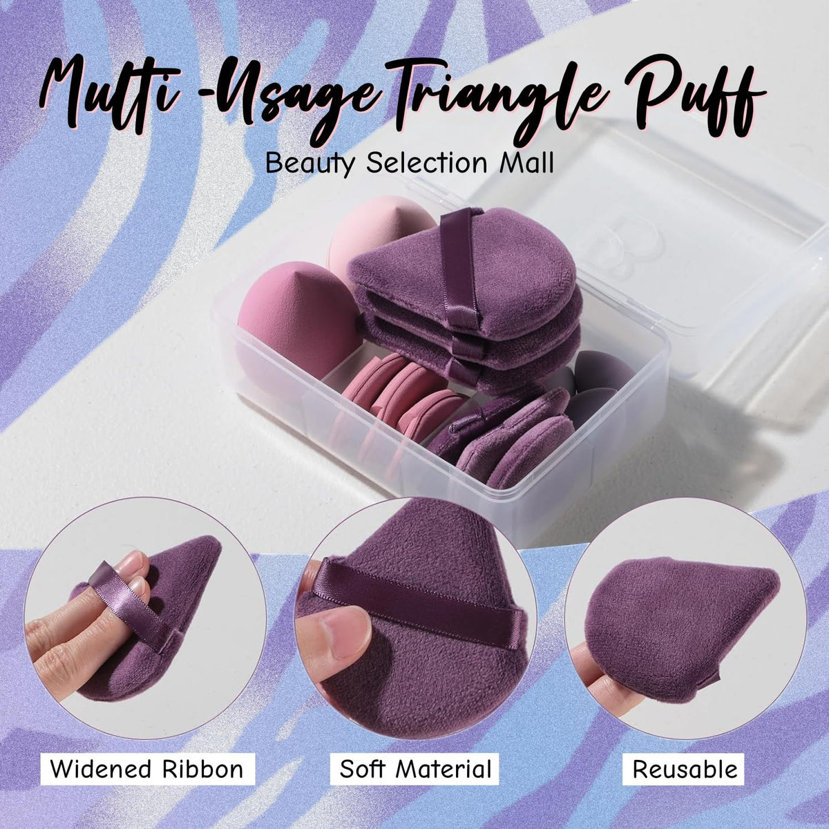 Makeup Sponge Set 14PCS Triangle Puff for Face & Beauty Application