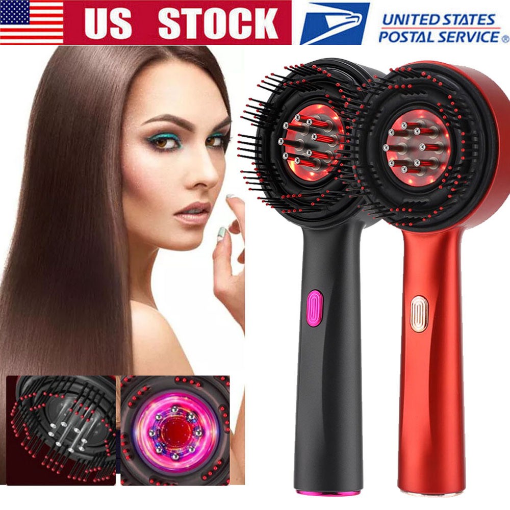 Red Light Therapy Hair Oil Applicator with Scalp Massager and Comb
