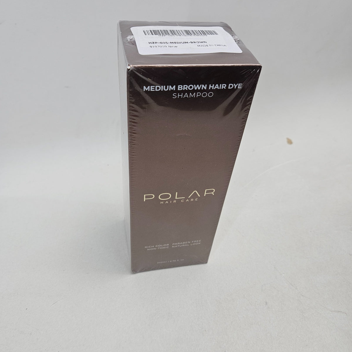 Polar Med-Brown Hair Dye Shampoo 200ml - Rich Color, No-Toxic Hair Care for Brunettes