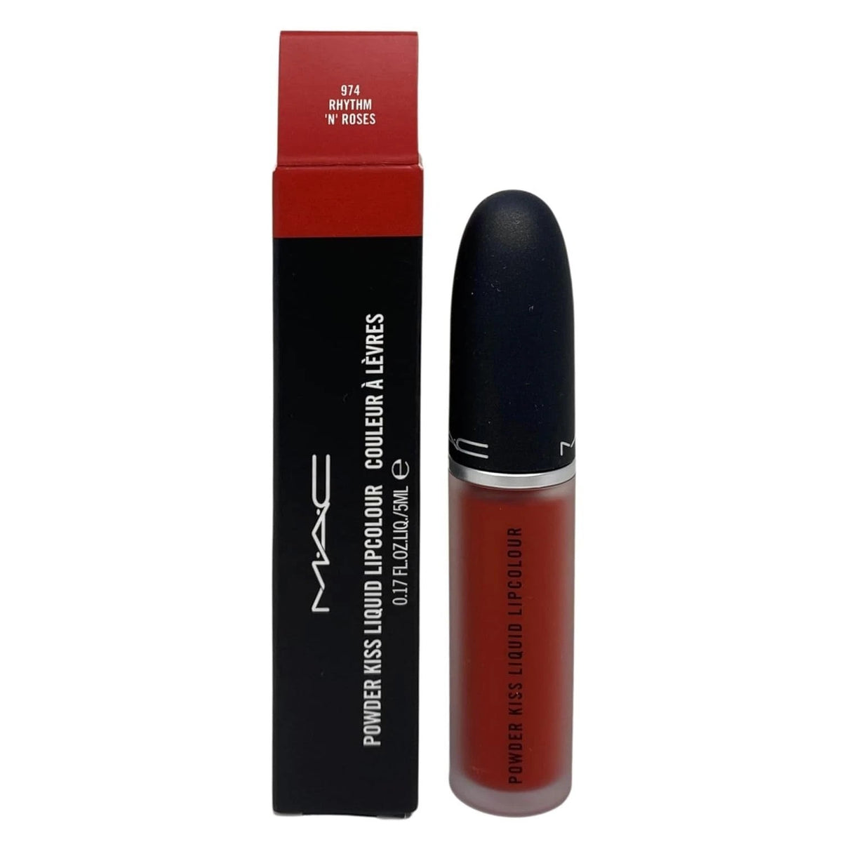 MAC Powder Kiss Liquid Lip Colour - Rhythm 'N' Roses Full Size New