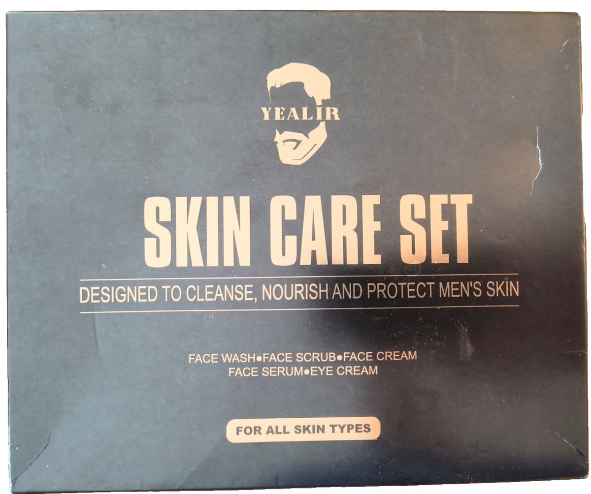Men's Skin Care Set - Hydrating, Anti-Aging, Nourishing 5-Piece Kit