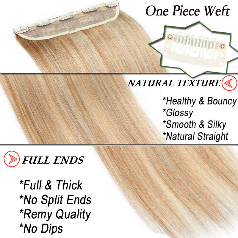 Remy Human Hair Clip-In Extensions 3/4 Full Head - Multiple Colors & Lengths