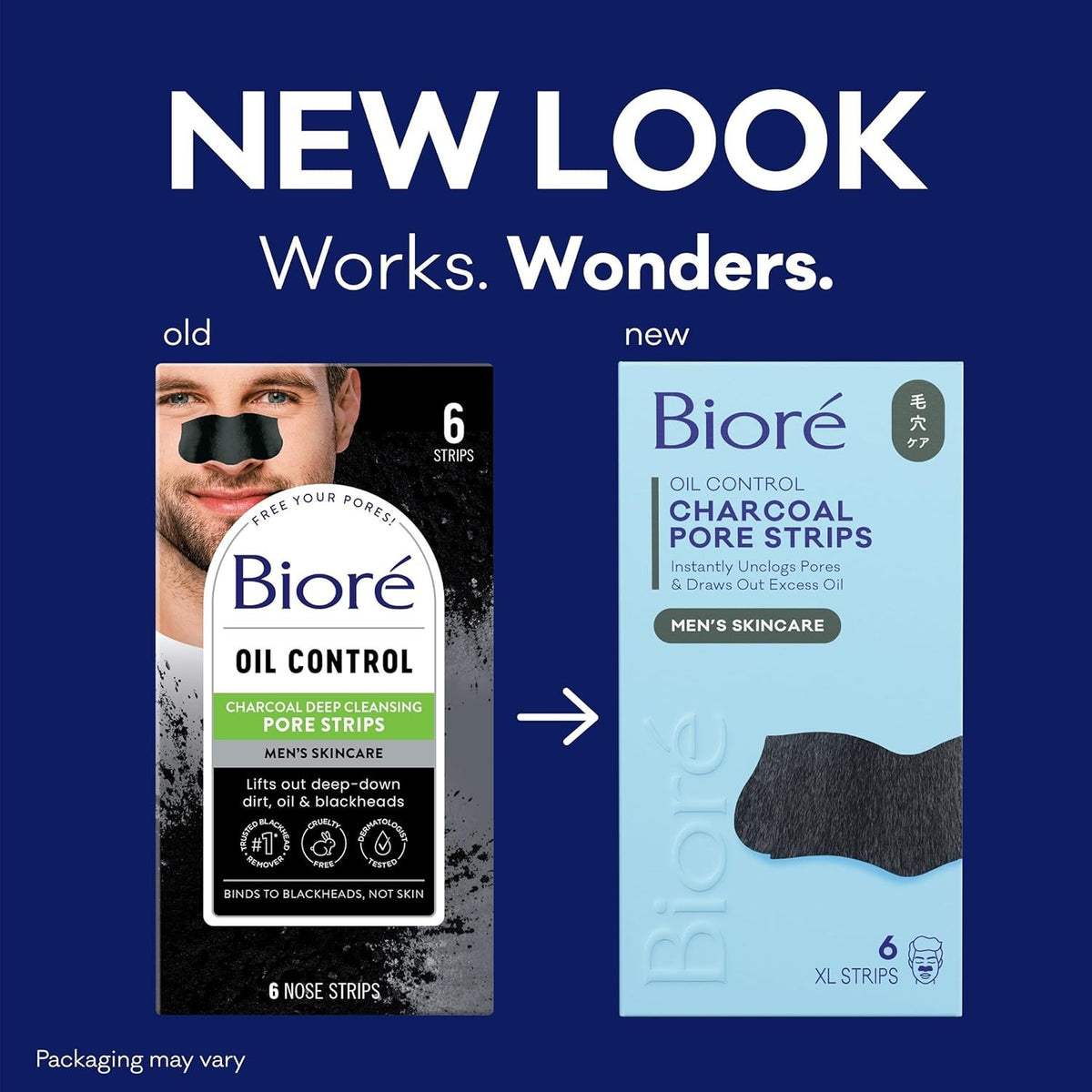 Men's Charcoal Pore Strips with C-Bond Technology - Deep Blackhead Removal