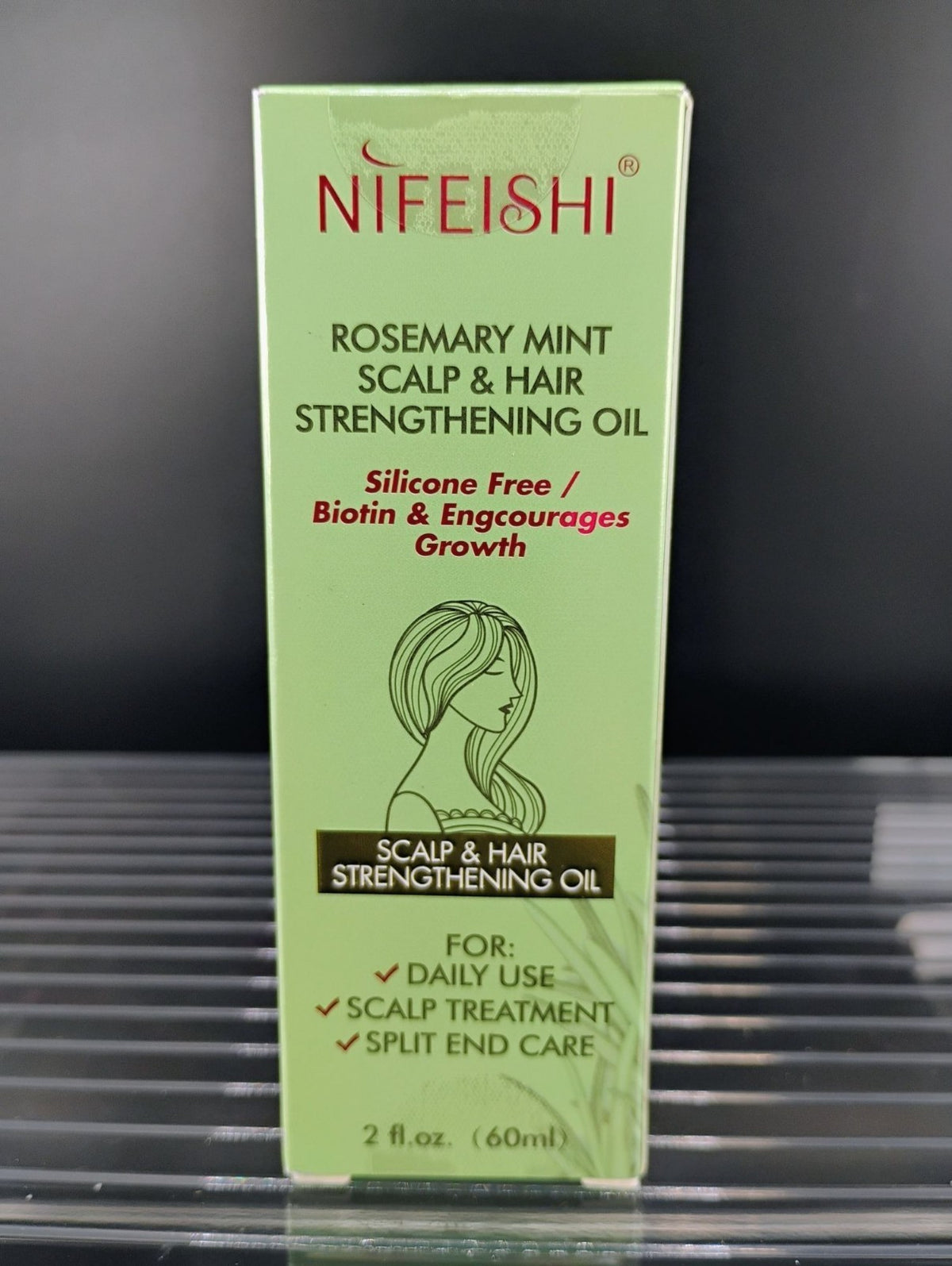 Hair Growth Oil for Scalp and Hair Strengthening with Rosemary Mint - 60ml