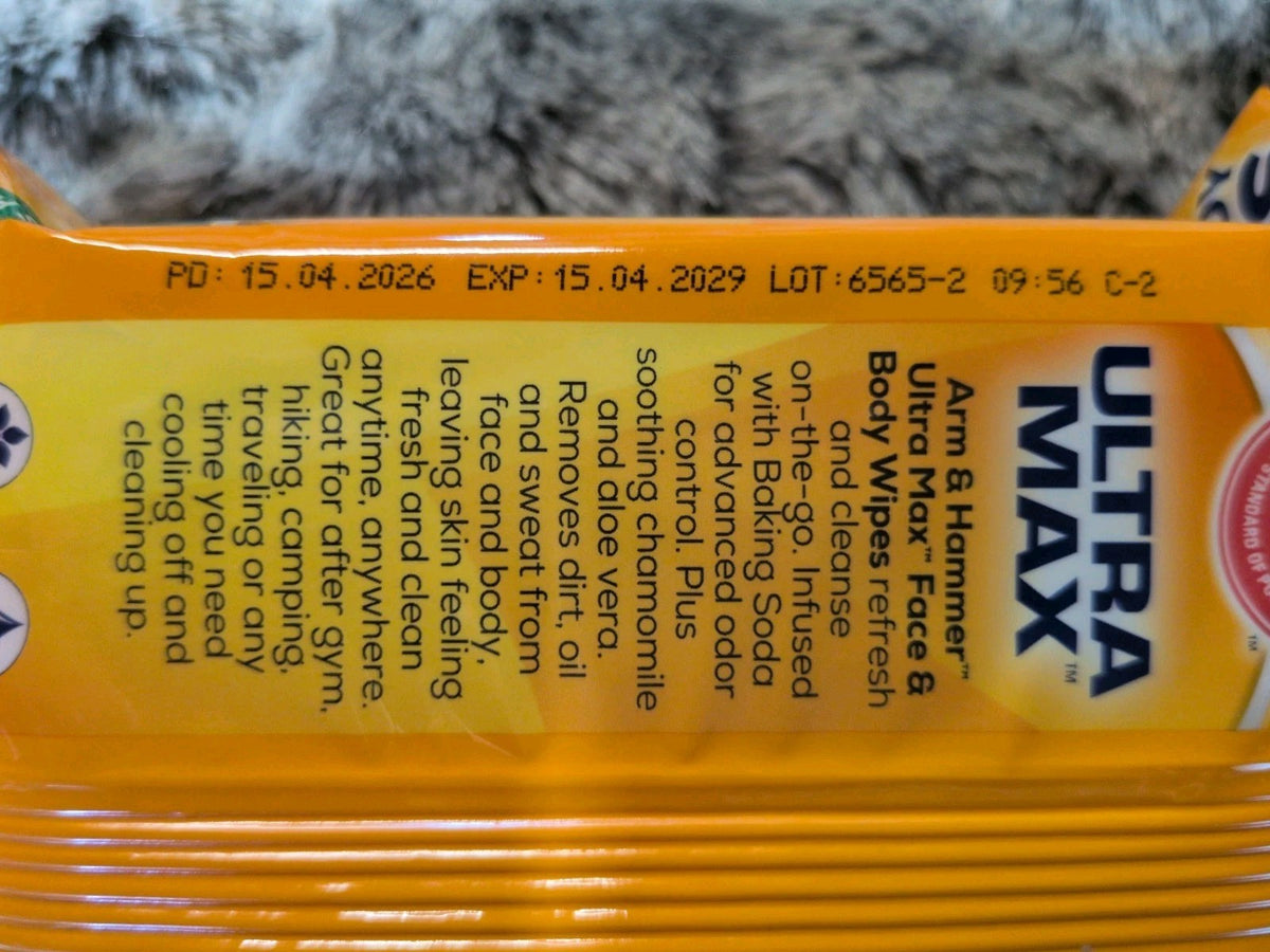 Arm & Hammer Face & Body Wipes Fresh Scent 30 Count - Pack of 3