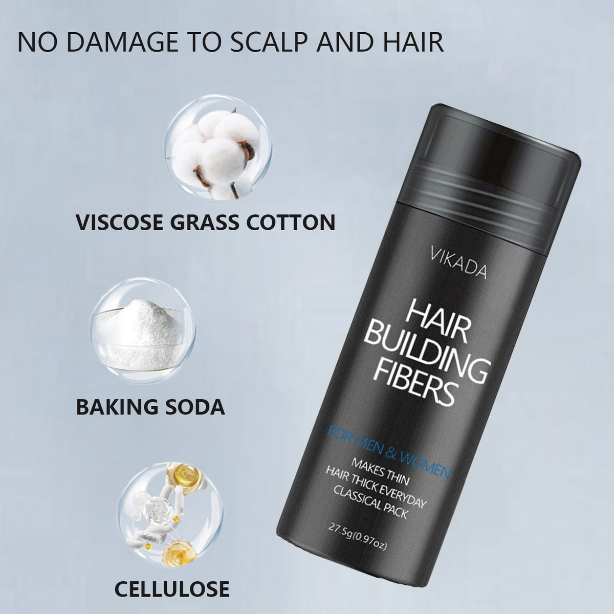 Hair Building Fibers Medium Brown 27.5g - 2 Bottles