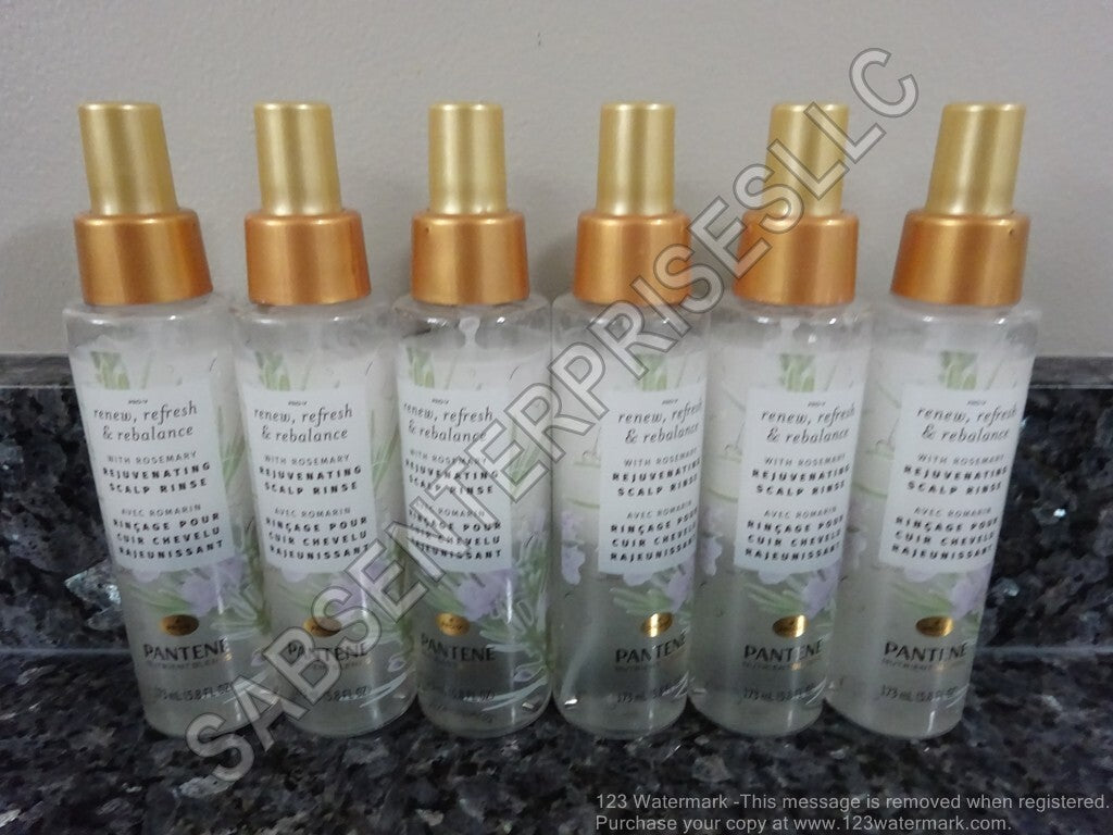 Pantene Pro-V Nutrient Blends Rejuvenating Scalp Rinse with Rosemary - 6 Bottles, 5.8 Fl oz Each