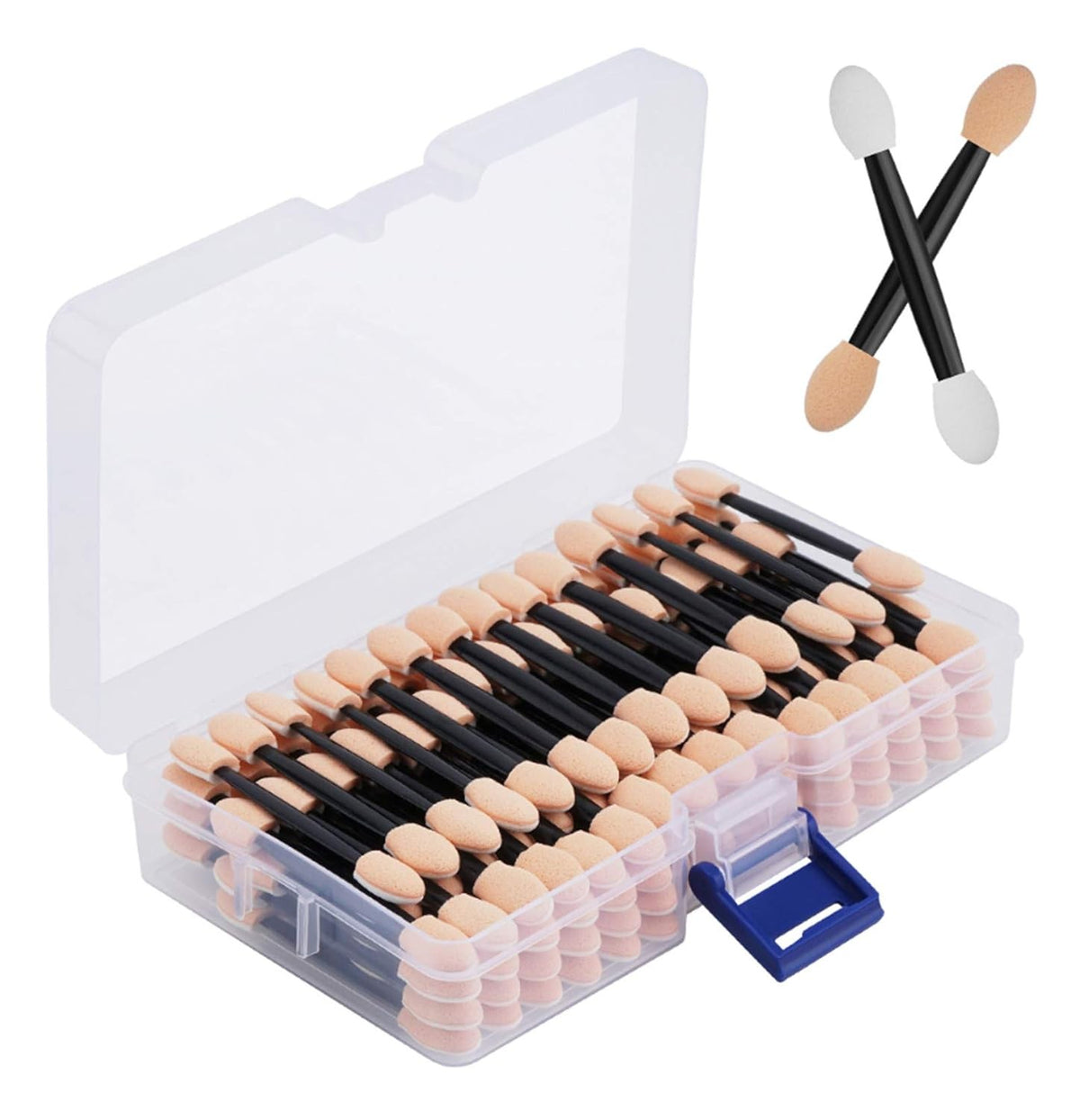 Disposable Dual-Sided Eyeshadow Applicators Pack of 120 - Black