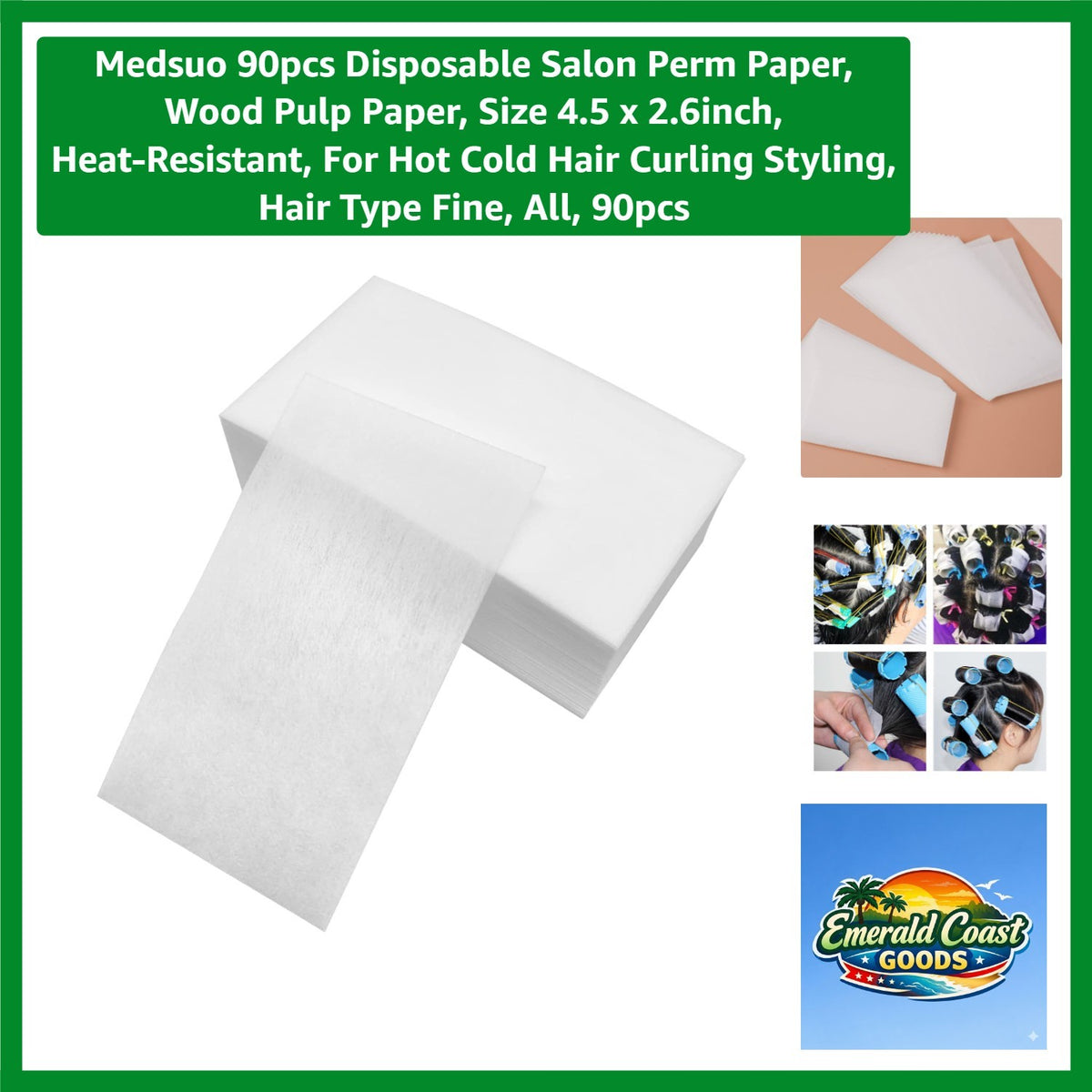 Disposable Perm Paper Sheets 90pcs Heat-Resistant for Hair Styling