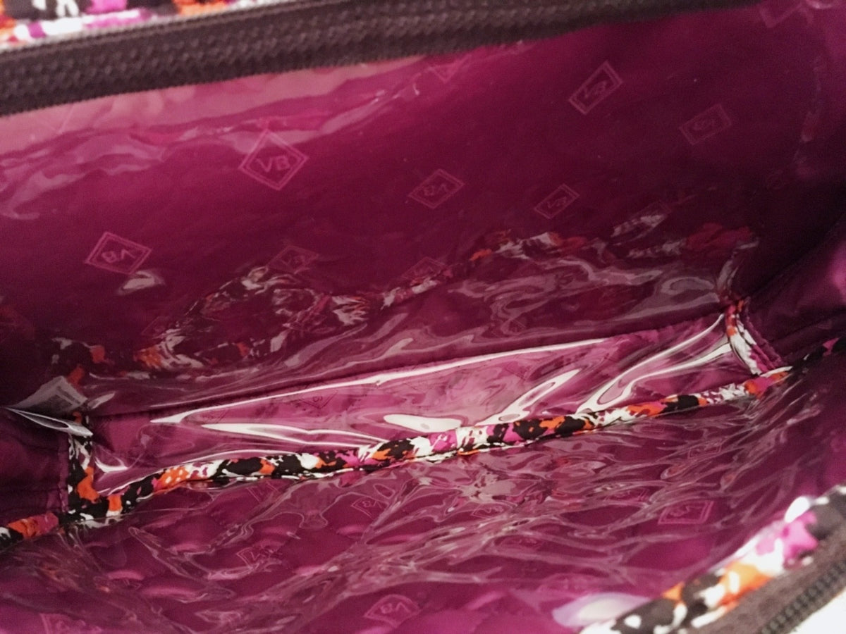 Vera Bradley Hanging Organizer Travel Cosmetic Bag with Compartments - Houndstooth Tweed