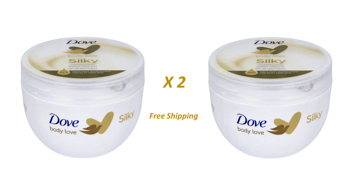 Dove Body Love Cream Silky Pampering Nourishment 300ml (2-Pack)