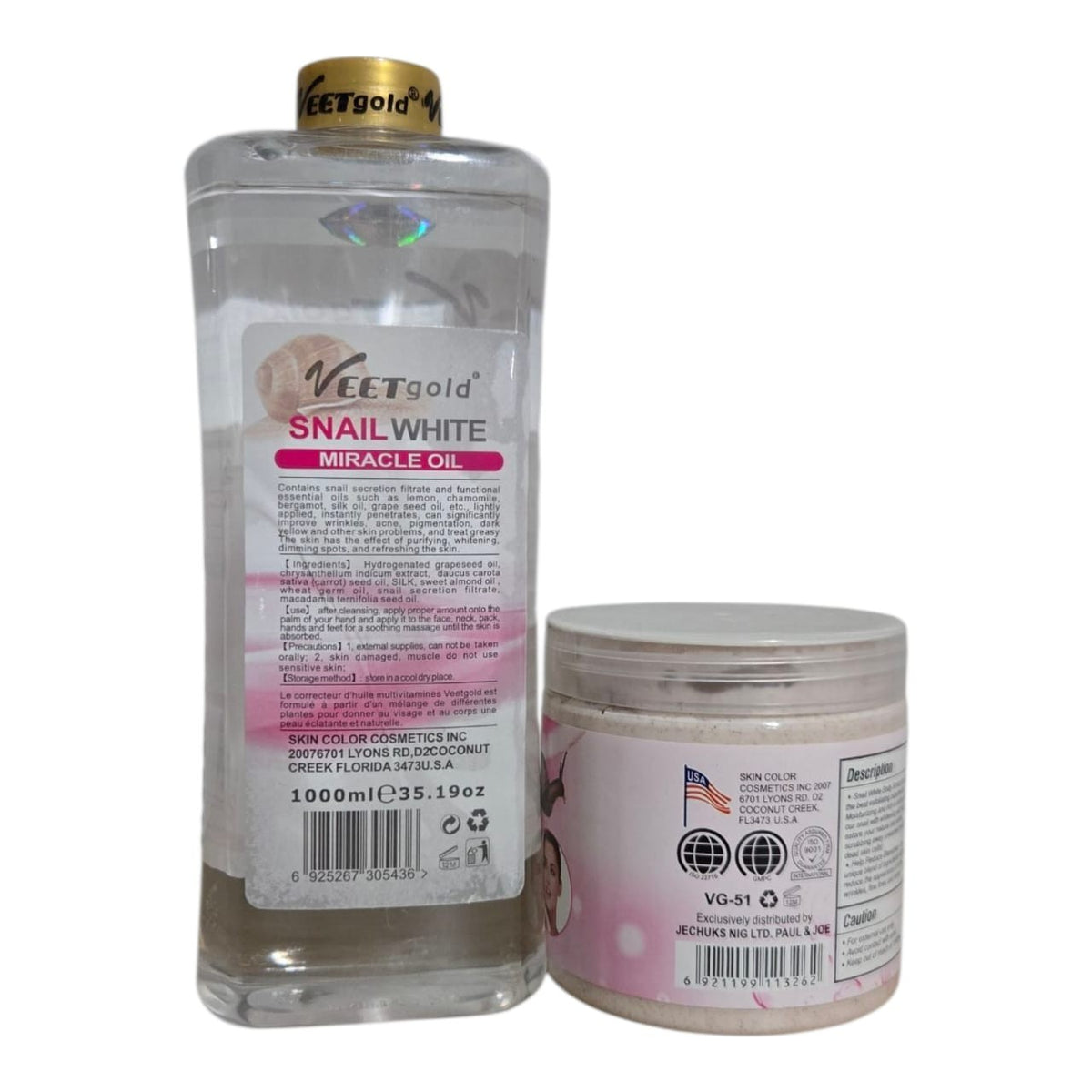 Veet Gold Snail White Body & Face Corrector Oil with Sun Protection SPF 25 1000ml