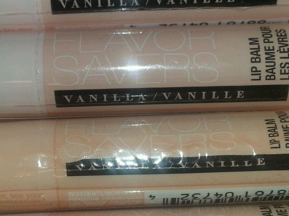 Vanilla Lip Balm Set - Lot of 10 Moisturizing Lip Care 0.15 oz