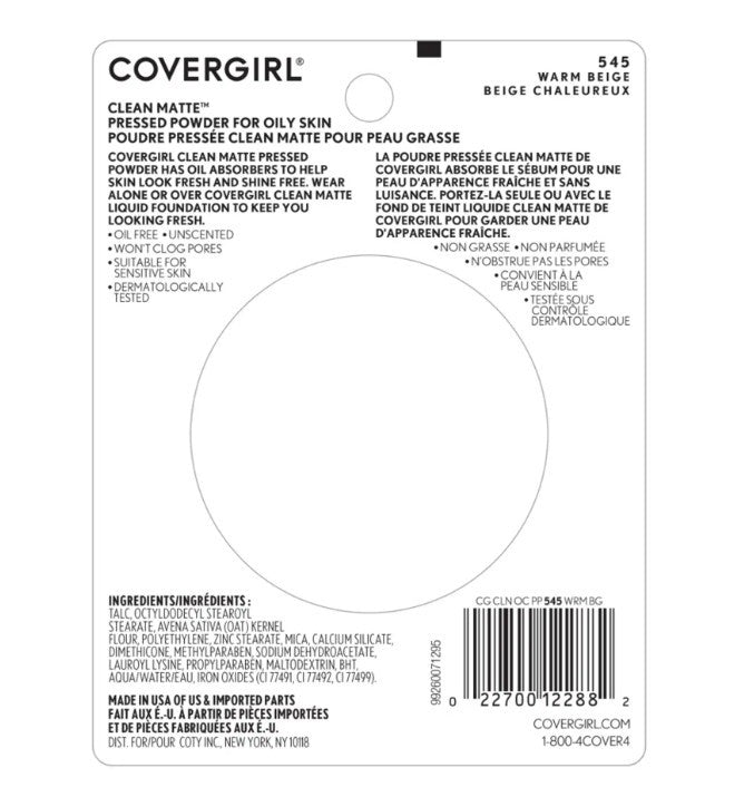 3 Pack Matte Pressed Face Powder - Warm Beige 545, Light & Shine-Free