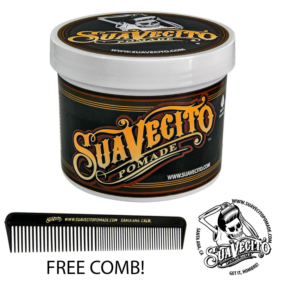 Suavecito Original Hold Pomade 32 oz Jumbo Tub for Hair Styling - Water-Soluble, Medium Hold, Washes Out Easily