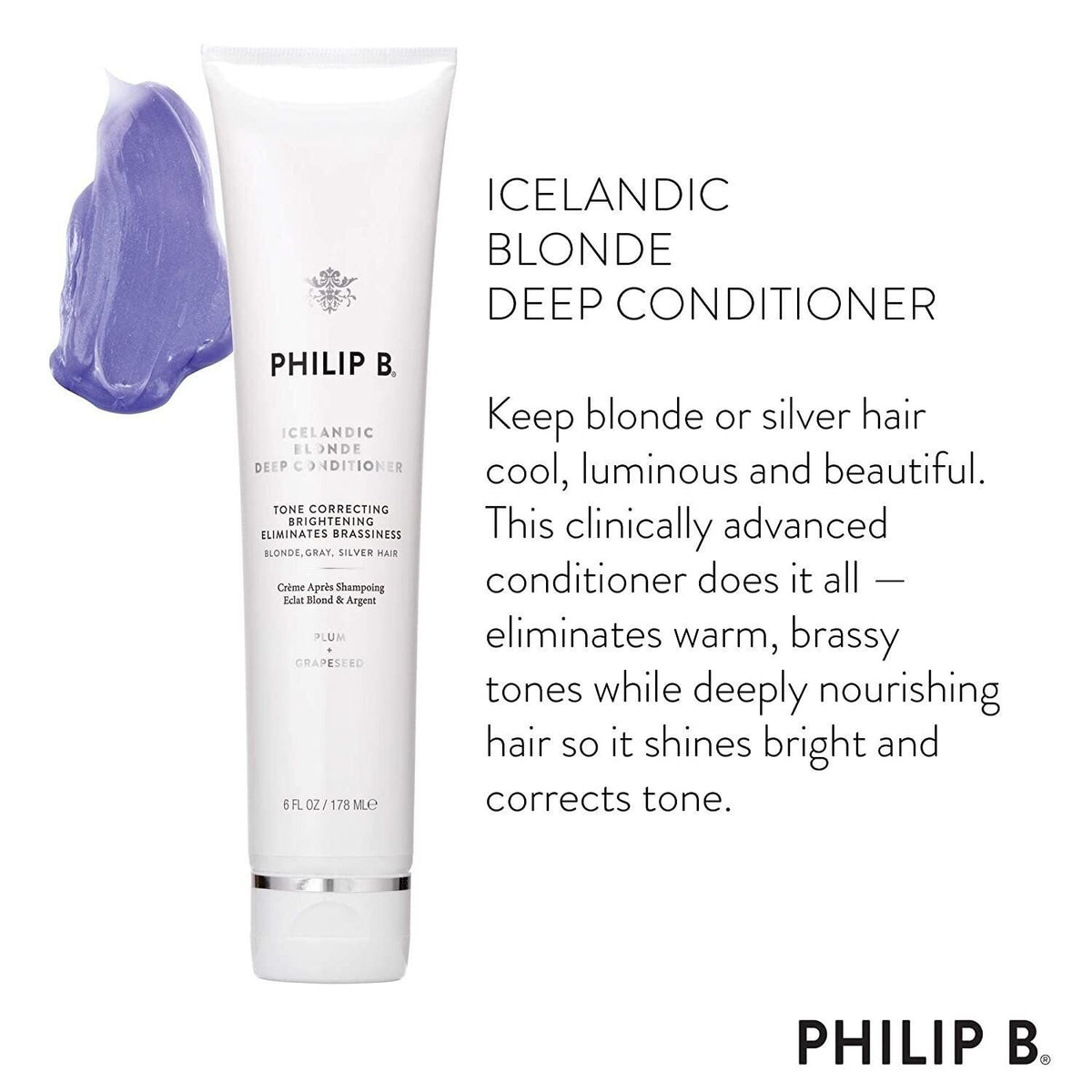 Icelandic Blonde Deep Conditioner Plum Grapeseed 6 fl oz